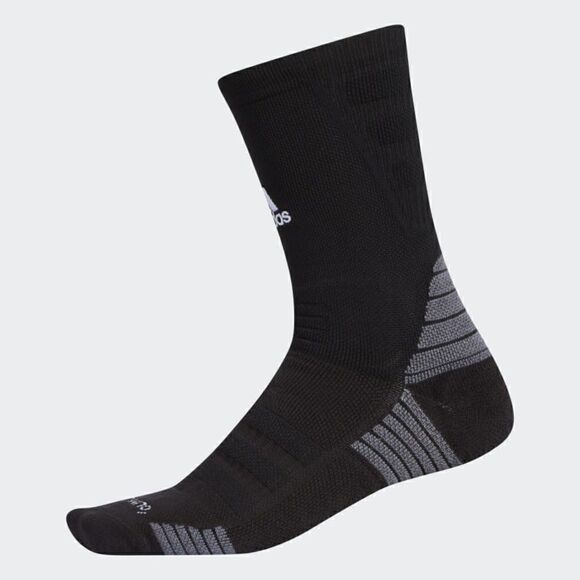Adidas Alphaskin Full Cushioning Athletic Socks Crew Length Size M 6.5 - 9 Black - Picture 1 of 5